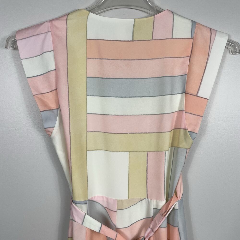 Anthropologie Hutch Geometric Wrap Maxi Dress XS Pastel Colorful Tropical Resort - Picture 5 of 9